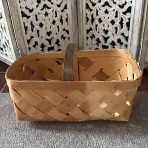 Woven Tan and Brown Basket